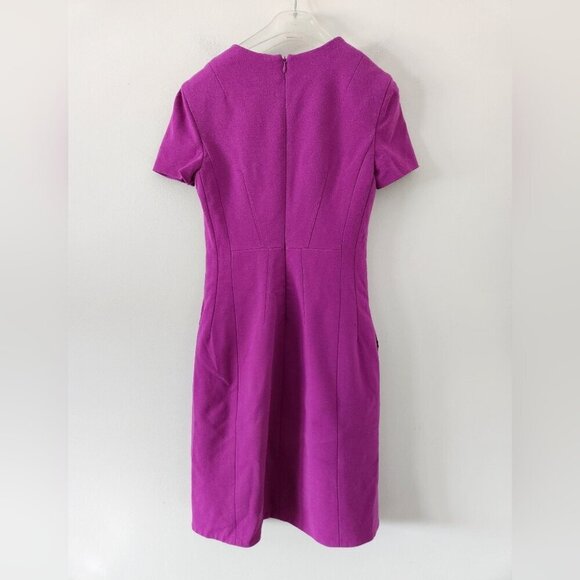 DIANE VON FURSTENBERG | Agatha Knit Dress Purple Sz 2 - Picture 3 of 9